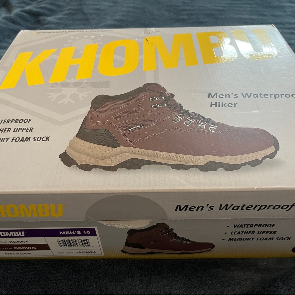 Khombu Brown Men's Waterproof Leather Hiking Boots | NEW IN BOX! - Picture 8 of 8